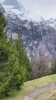 hermosa ver en murren. el Perfecto Mancha a testigo alpino escenario, Suiza. video