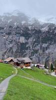 Beautiful view in Murren. The perfect spot to witness alpine scenery, Switzerland. video