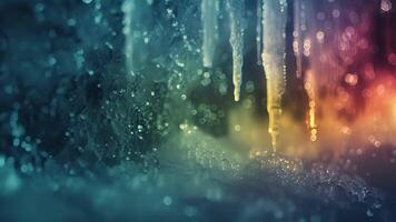 il svenire splendore di il ipnotizzante aurora Borealis riflette via il ghiaccio muri la creazione di un' surreale e etereo atmosfera nel quale per deriva in un' tranquillo, calmo sonno. video
