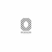 Abstract logo illustration letter o pattern lines style with a white background vector