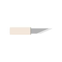 Saba-saki or Sabasaki, Japanese kitchen knife flat design illustration isolated on white background. A traditional Japanese kitchen knife with a steel blade and wooden handle. vector