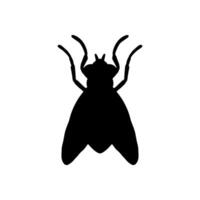 flt silhouette illustration. Fly icon isolated on white background. Flat fly icon symbol sign from modern animals collection for mobile concept and web apps design vector