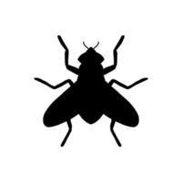 flt silueta ilustración. mosca icono aislado en blanco antecedentes. plano mosca icono símbolo firmar desde moderno animales colección para móvil concepto y web aplicaciones diseño vector