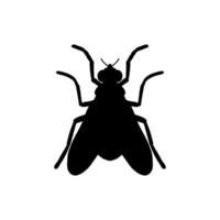 flt silhouette illustration. Fly icon isolated on white background. Flat fly icon symbol sign from modern animals collection for mobile concept and web apps design vector