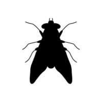 flt silhouette illustration. Fly icon isolated on white background. Flat fly icon symbol sign from modern animals collection for mobile concept and web apps design vector