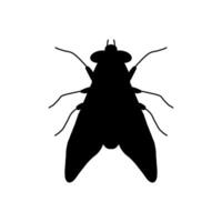 flt silueta ilustración. mosca icono aislado en blanco antecedentes. plano mosca icono símbolo firmar desde moderno animales colección para móvil concepto y web aplicaciones diseño vector