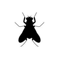 flt silhouette illustration. Fly icon isolated on white background. Flat fly icon symbol sign from modern animals collection for mobile concept and web apps design vector