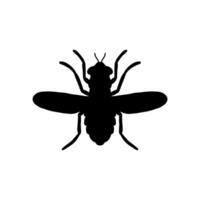 flt silhouette illustration. Fly icon isolated on white background. Flat fly icon symbol sign from modern animals collection for mobile concept and web apps design vector