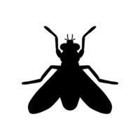 flt silhouette illustration. Fly icon isolated on white background. Flat fly icon symbol sign from modern animals collection for mobile concept and web apps design vector