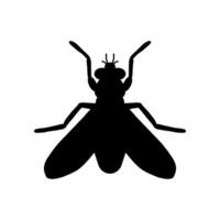 flt silhouette illustration. Fly icon isolated on white background. Flat fly icon symbol sign from modern animals collection for mobile concept and web apps design vector