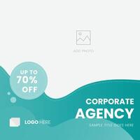 Digital marketing agency expert and corporate business flyer modern square social media post free banner template vector