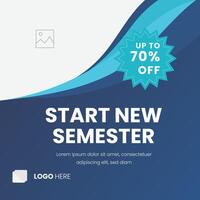 Admission banner ad free template vector