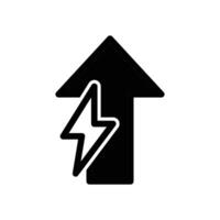 electricity up solid icon design good for website and mobile app vector