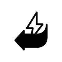 electricity restore, energy return solid icon design good for website and mobile app vector