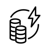 provitable electricity outline icon pixel perfect design good for website and mobile app vector
