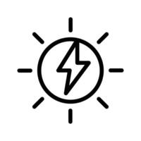 solar electricidad contorno icono píxel Perfecto diseño bueno para sitio web y móvil aplicación vector