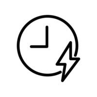 electricity time outline icon pixel perfect design good for website and mobile app vector