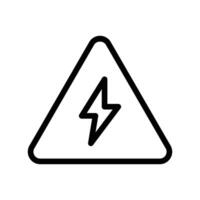voltaje alerta, electricidad alert contorno icono píxel Perfecto diseño bueno para sitio web y móvil aplicación vector