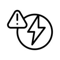 voltage allert, electricity allert outline icon pixel perfect design good for website and mobile app vector