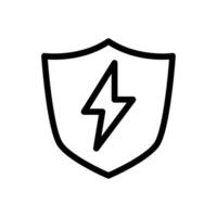 seguro electricidad contorno icono píxel Perfecto diseño bueno para sitio web y móvil aplicación vector