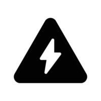 voltage allert, electricity allert solid icon design good for website and mobile app vector
