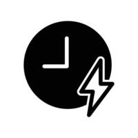electricity time solid icon design good for website and mobile app vector