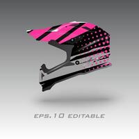 motocross casco librea envolver diseño vector