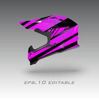 Motocross bike helmet wrap design eps.10 vector