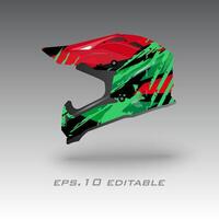 motocross casco librea envolver diseño vector