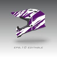 Motocross bike helmet wrap design eps.10 vector