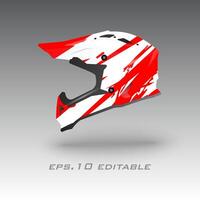 motocross casco librea envolver diseño vector