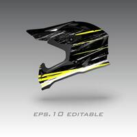 Motocross bike helmet wrap design eps.10 vector