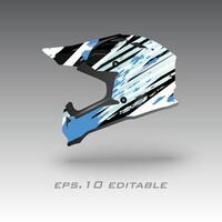 Motocross bike helmet wrap design eps.10 vector