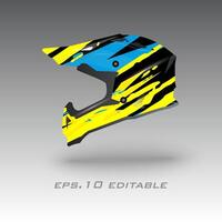 motocross casco librea envolver diseño vector