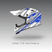 Motocross bike helmet wrap design eps.10 vector