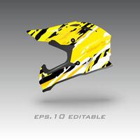 motocross casco librea envolver diseño vector