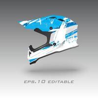 Motocross bike helmet wrap design eps.10 vector