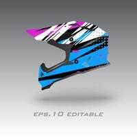 Motocross bike helmet wrap design eps.10 vector