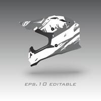 motocross bicicleta casco envolver diseño eps.10 vector