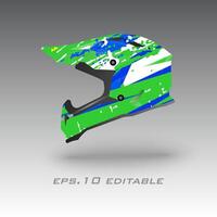 motocross casco librea envolver diseño vector