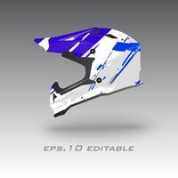 Motocross bike helmet wrap design eps.10 vector