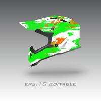 Motocross bike helmet wrap design eps.10 vector