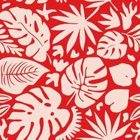 mano dibujado tropical sin costura patrón, fiesta y verano tiempo, vistoso estilo, natural adornos para textil, tela, pared arte, fondo de pantalla, póster y decoración antecedentes. vector