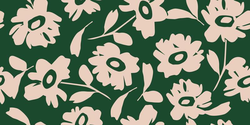 Exotic hand drawn flowers, seamless patterns with floral for fabric, textiles, clothing, wrapping paper, cover, banner, home decor, abstract backgrounds.