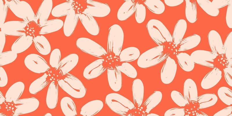 Exotic hand drawn flowers, seamless patterns with floral for fabric, textiles, clothing, wrapping paper, cover, banner, home decor, abstract backgrounds.