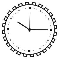 Clock in black free available vector