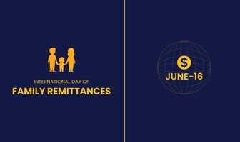 internacional día de familia remesas, retenida en dieciséis junio. vector