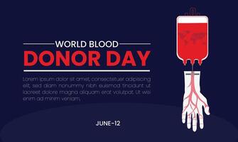 World Blood Donor Day background with blood drop. 14 june. vector