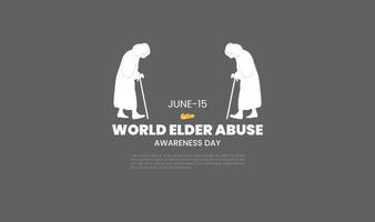 World Elder Abuse Awareness Day background or banner design template. vector