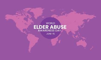 World Elder Abuse Awareness Day background or banner design template. vector